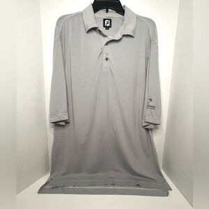 FOOTJOY Men's Striped Golf Polo Shirt The Conservatory Hammock Beach Size L